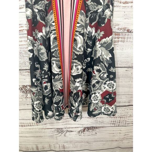 Macy's Bar III Women's Floral Striped Cutout Fit & Flare Skater Dress Small - Picture 9 of 10